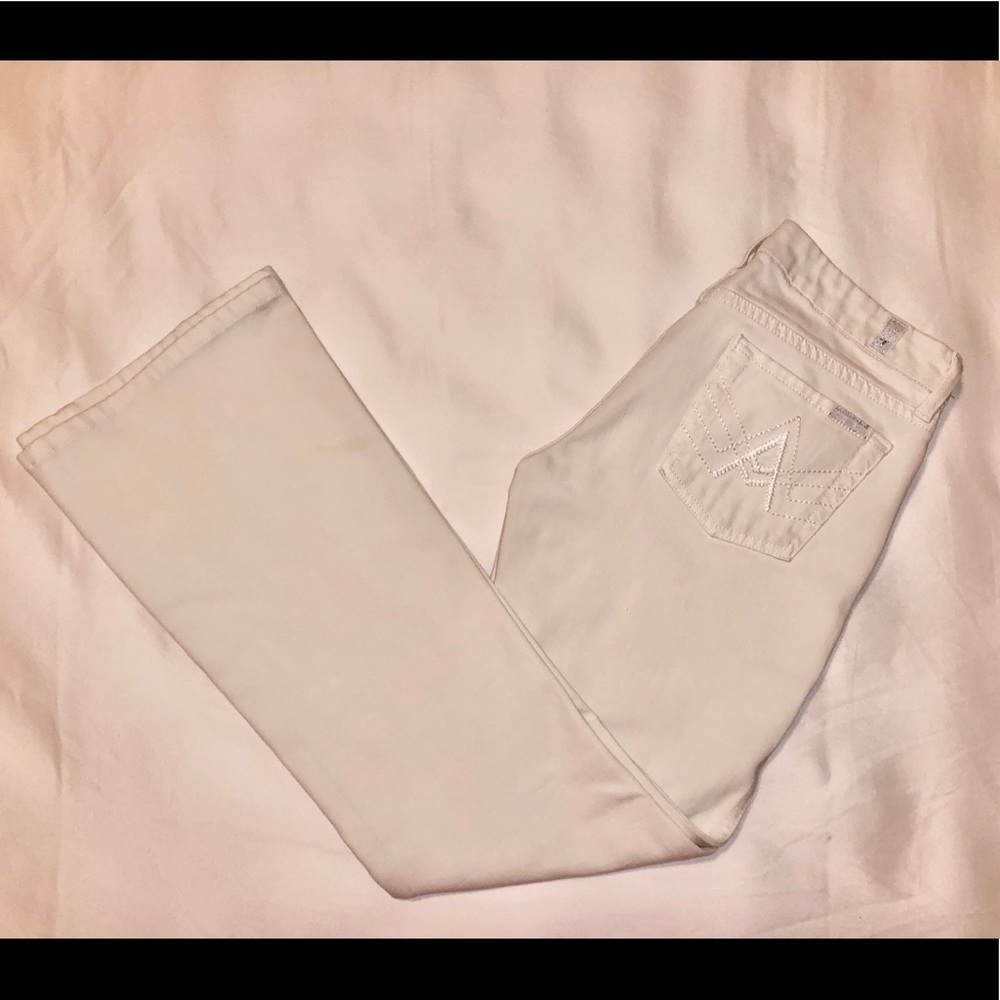 7 For all Mankind White A Pocket Jeans Sz 26 🦋